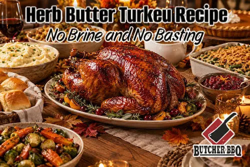 Herb Butter Turkey Recipe: No Brine, No Basting, Crispy Skin Butcher BBQ