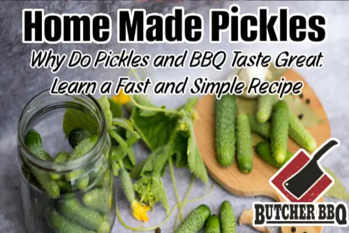 BBQ and homemade pickles taste great and recipe