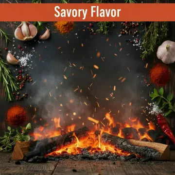SAvory flavors from butcher bbq background filled with different spices