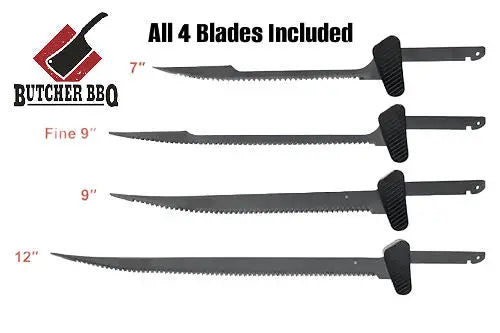 all four blades for butcher bbq electric knife