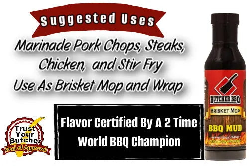 BBQ Mud Steak Marinade and Brisket Mop Butcher BBQ