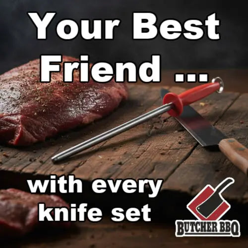 Butcher BBQ Knife Sharpening Steel Butcher BBQ