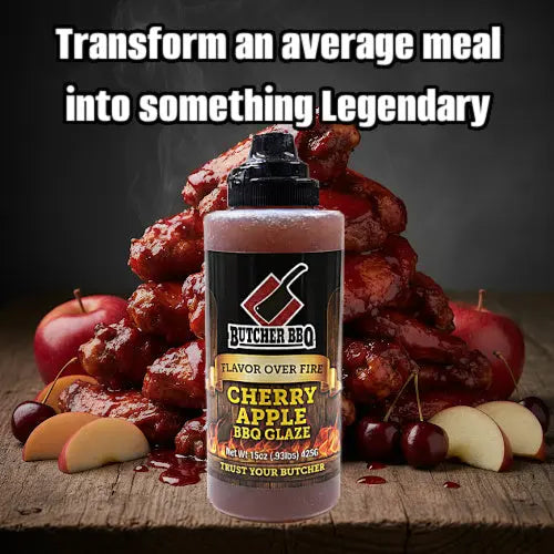 Cherry Apple BBQ Glaze “Flavor Over Fire” Butcher BBQ