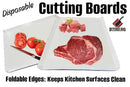 Foldable Edges for Butcher BBQ Disposable Cutting board