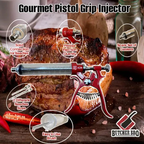 Gourmet Pistol Grip Meat Injector Butcher BBQ