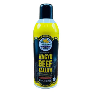 Cornhusker Kitchen Wagyu Beef Tallow cooking oil spray on a white background