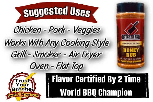 Honey Rub "The Original" Dry Rub / BBQ Seasoning / Spice Butcher BBQ