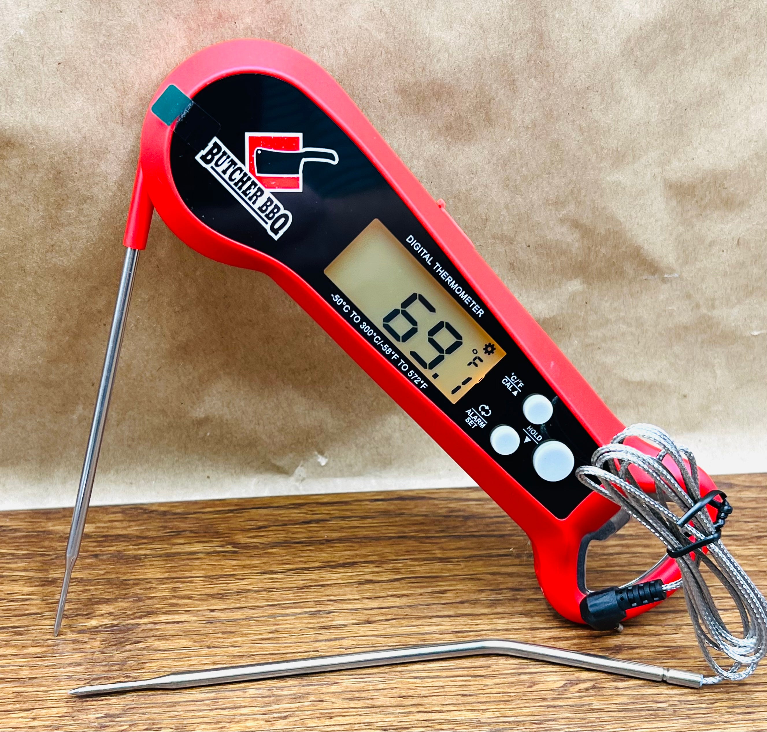 Digital Meat Thermometer with Dual Probes Butcher BBQ