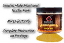 jar of open pit pork injection from Butcher BBQ with text 