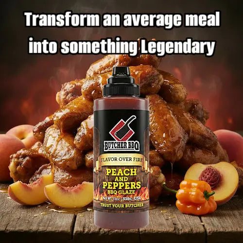 Peach and Pepper BBQ Glaze "Flavor over Fire" Butcher BBQ