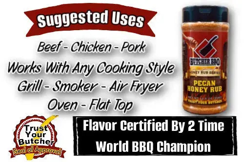 Pecan Honey Rub-BBQ Seasoning Butcher BBQ