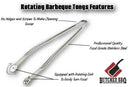 features of rotating barbeque tongs from butcher bbq