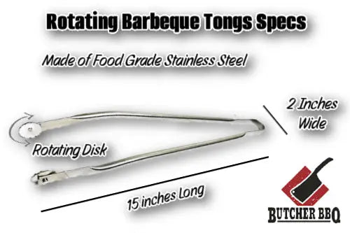 Rotating bbq tong specs