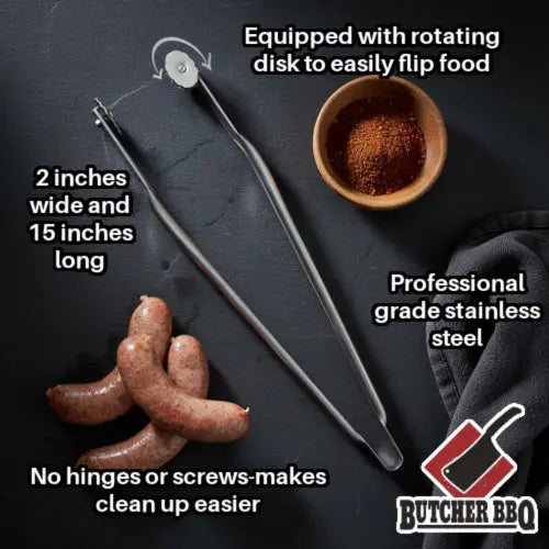 Rotating Barbecue Tongs Butcher BBQ