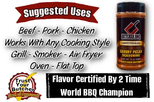 Savory Pecan Flavor BBQ Seasoning Butcher BBQ