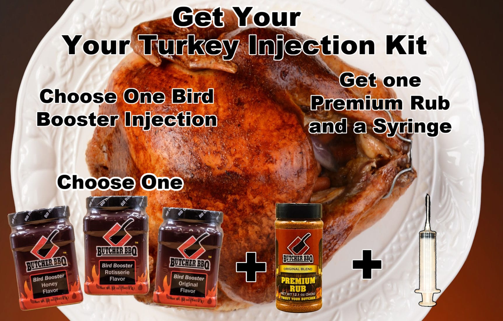 Butcher BBQ  BBQ spice and rub Turkey Injection Bundle