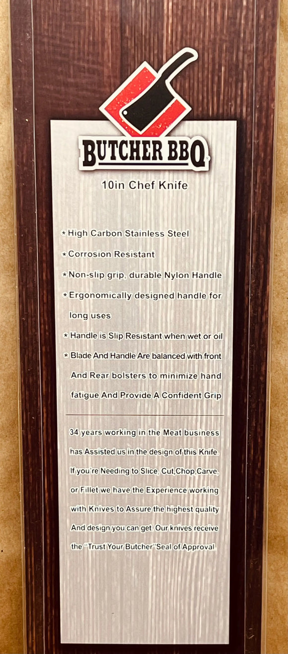 Butcher BBQ Butcher BBQ 10 inch Chef Knife