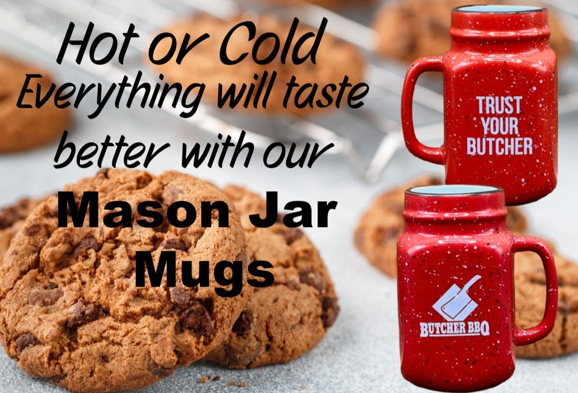 Butcher BBQ mugs Mason Jar Mugs