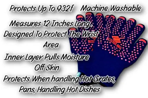 Extreme Heat Resistant Cooking Gloves Butcher BBQ