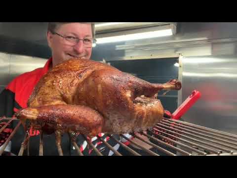 Injecting Grilling Oil in a turkey