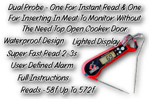 Digital Meat Thermometer with Dual Probes Butcher BBQ