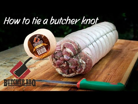 Video on how to tie a butcher knot.